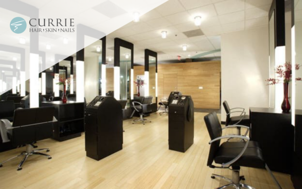 A picture of the interior of Currie Hair Skin & Nails.