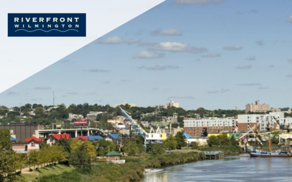 An image of the Christina River, Wilmington Riverwalk and the Public Docks